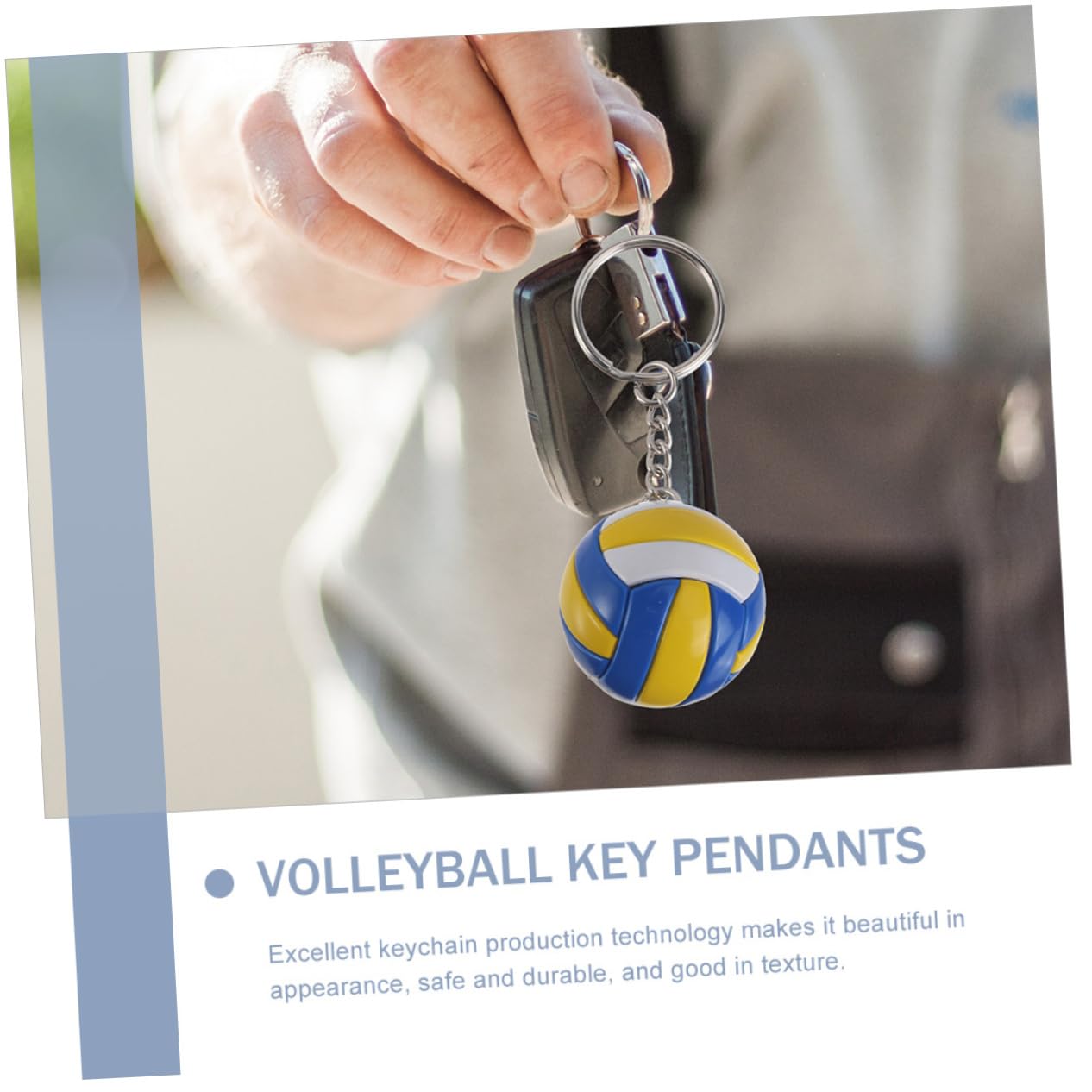 WHAMVOX 15 Pcs Volleyball Keychain Set - Molten VB Keychains for Players & Fans - PU Leather Volleyball Charm Accessories - Perfect for Gifts, Team Spirit & Sports Enthusiasts