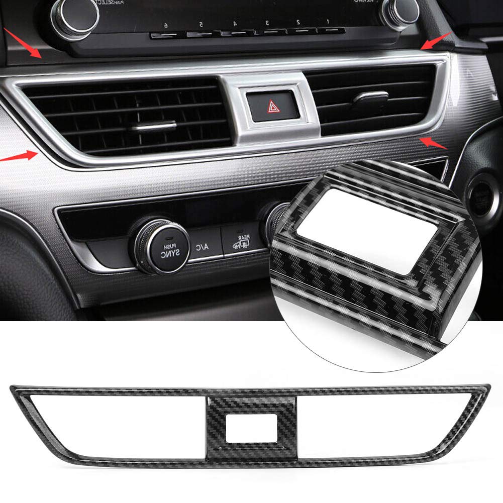 Carbon Fiber Dashboard Air Vent Cover Trim Kit for 2018 Honda Accord - Durable Sticker Protector Accessories | Enhances Interior Style & Protects Vents from Dust & Scratches