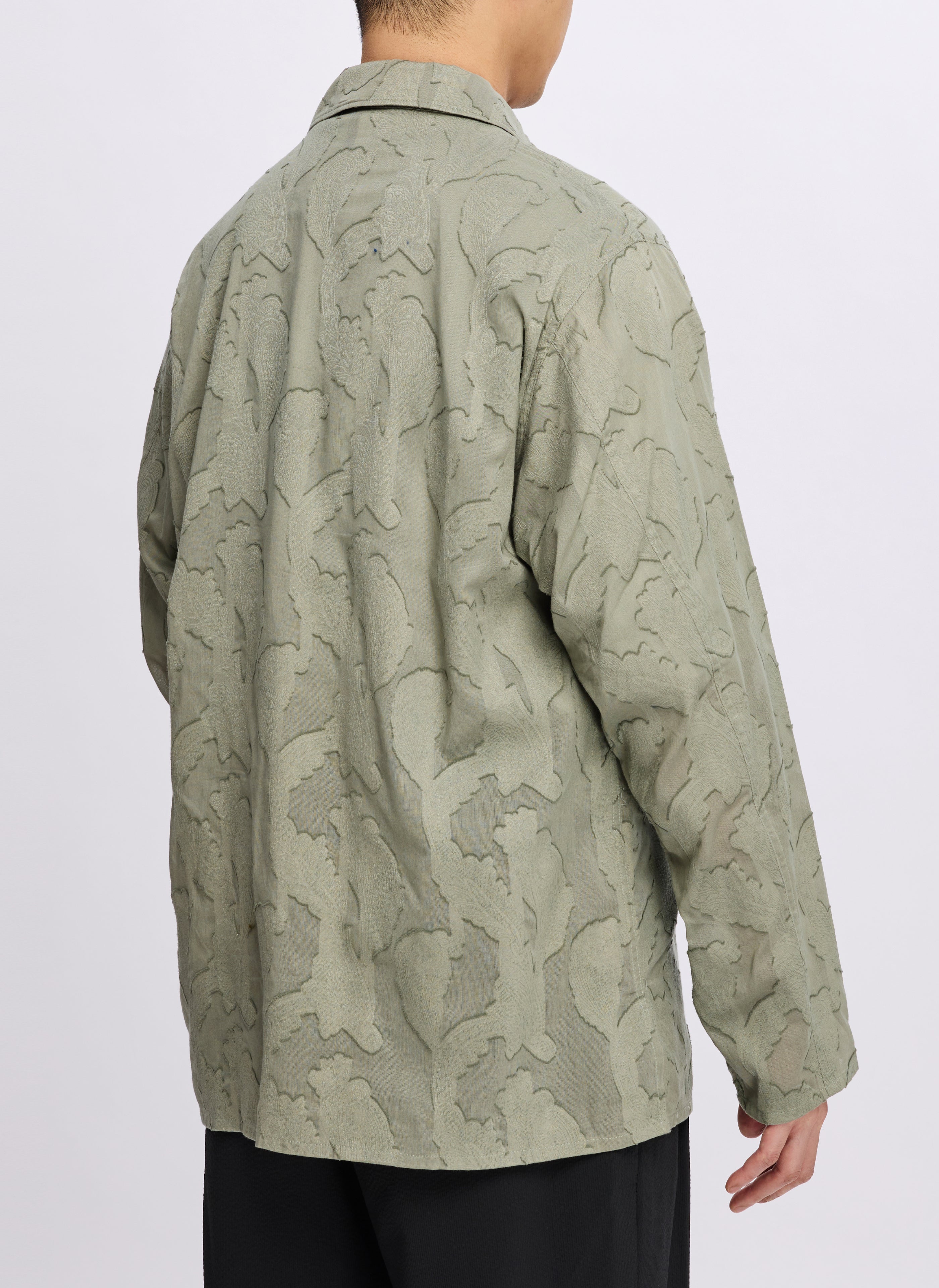Japanese Cotton Paisley Shirt Jacket for Men & Women - Stylish Overshirt for Casual Wear, Spring & Fall Layering