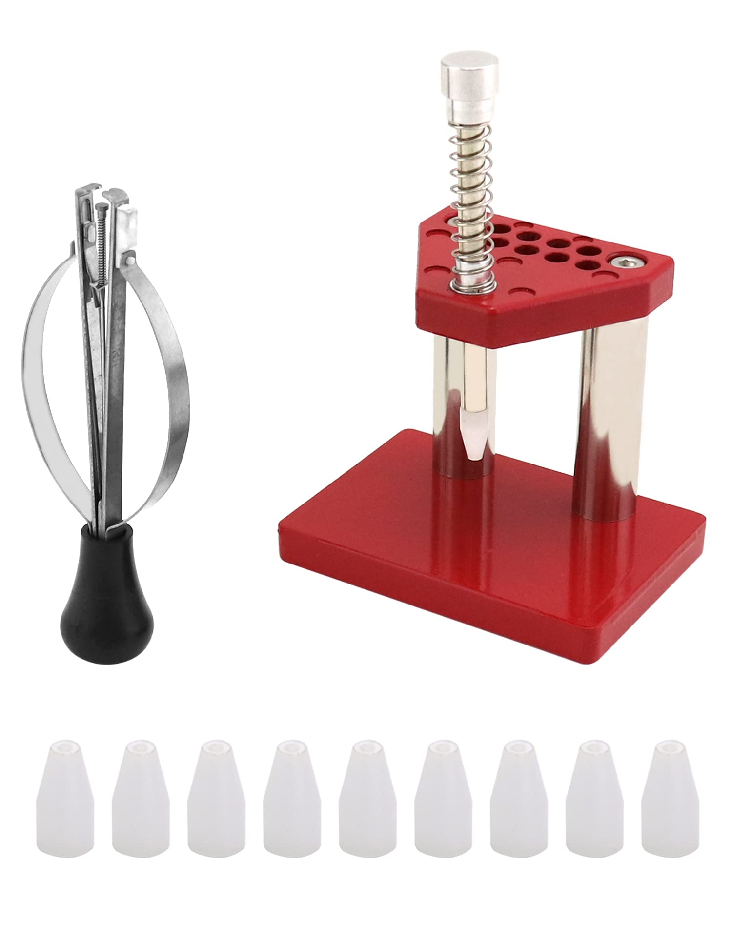QWORK Professional Watch Puller Remover Set - Watch Hand Press Lifter, Plunger Remover & Repair Tool Kit for Watchmakers | Perfect for Watch Battery Replacement, Band Adjustment & Watch Repair Services