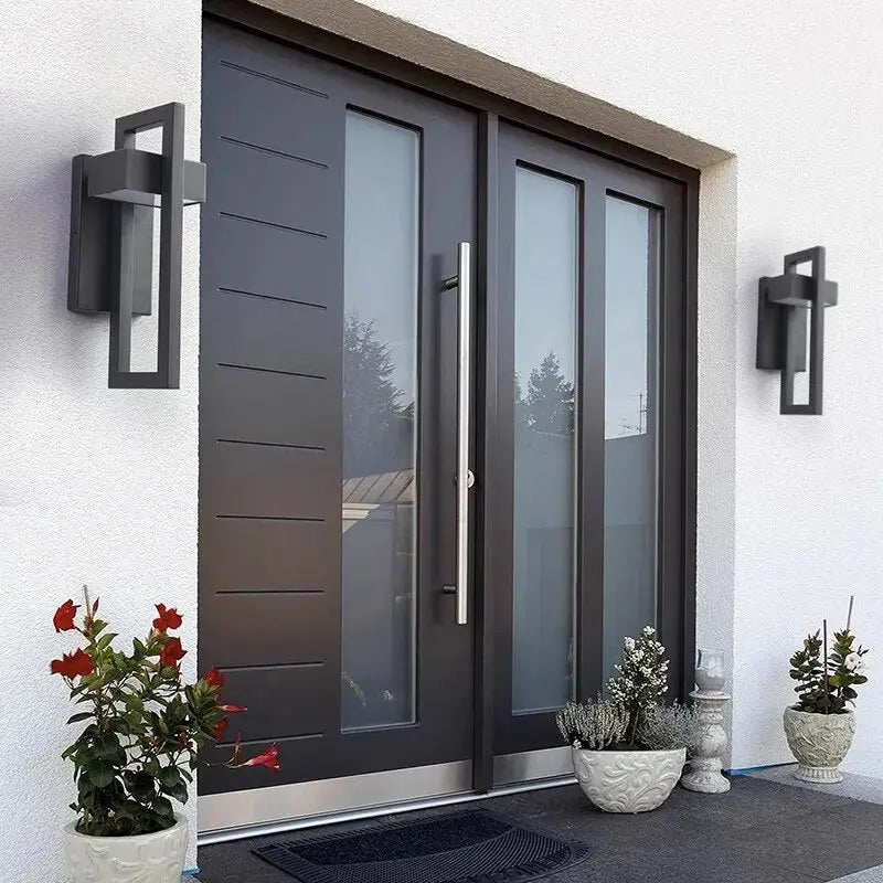 Modern Geometric Outdoor Wall Light Fixture - Waterproof LED Sconce for Patio, Garden, Porch & Backyard Lighting | Perfect for Exterior Home Decor & Landscape Illumination