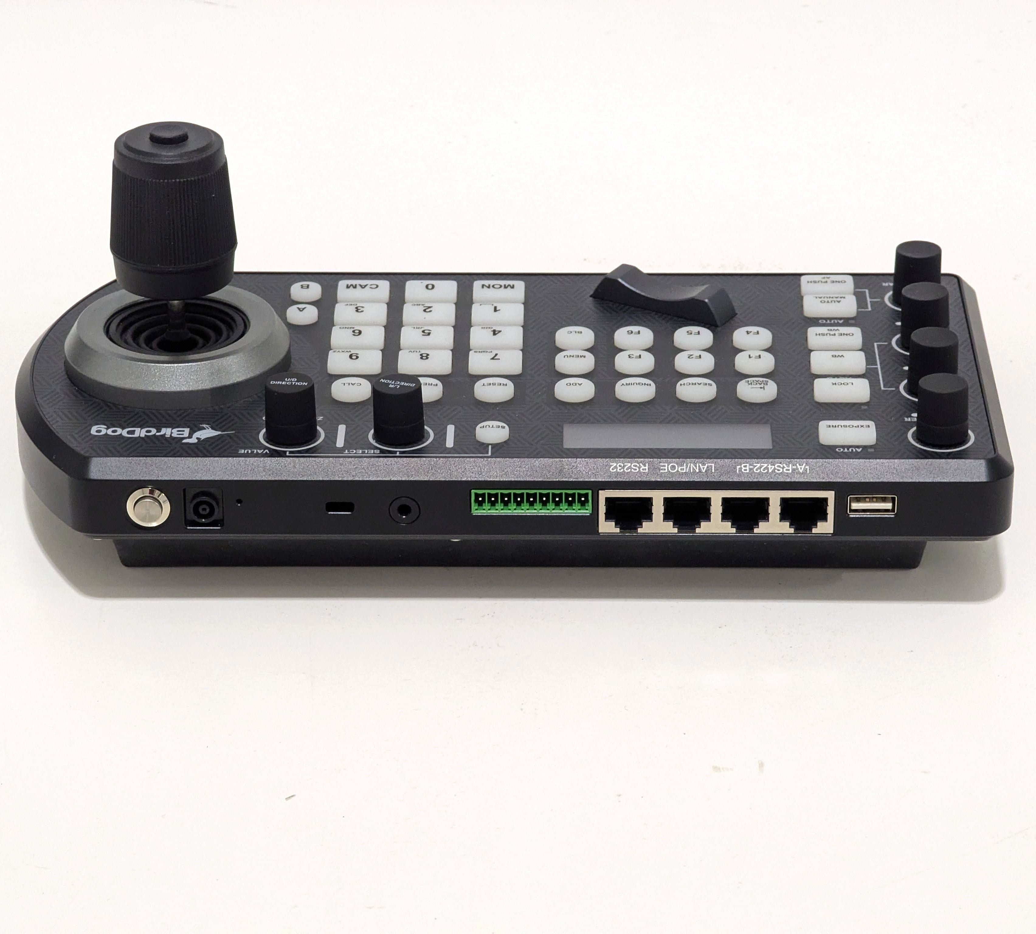BirdDog Eyes P200 1080p Full NDI PTZ Camera (White) with PTZ Keyboard - Professional Live Streaming & Video Conference Solution for Churches, Schools and Events