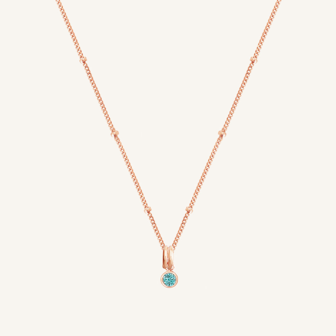 Birthstone Charm Necklace - Personalized Aura Jewelry for Women - Perfect Gift for Birthday, Anniversary & Mother's Day - Elegant Everyday Wear & Special Occasions