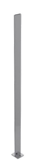 No Drill Holes 50x10mm Intermediate Post - Heavy Duty Fence Support for Backyard, Garden & Farm Use