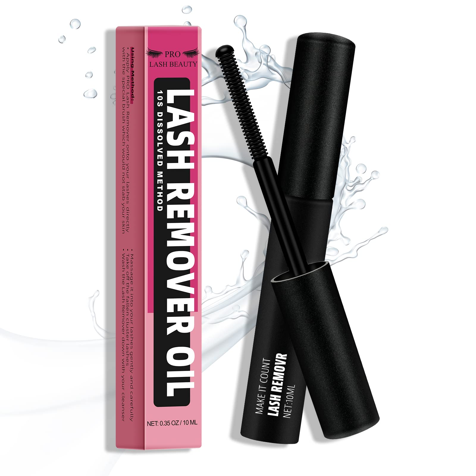 **Cluster Lash Glue Remover 10ML – Gentle DIY Eyelash Extension Remover & Eye Makeup Cleanser – Easy Cluster Lash Removal, Soothing & Nourishing Oil Formula – Perfect for Home Use & Salon Aftercare**