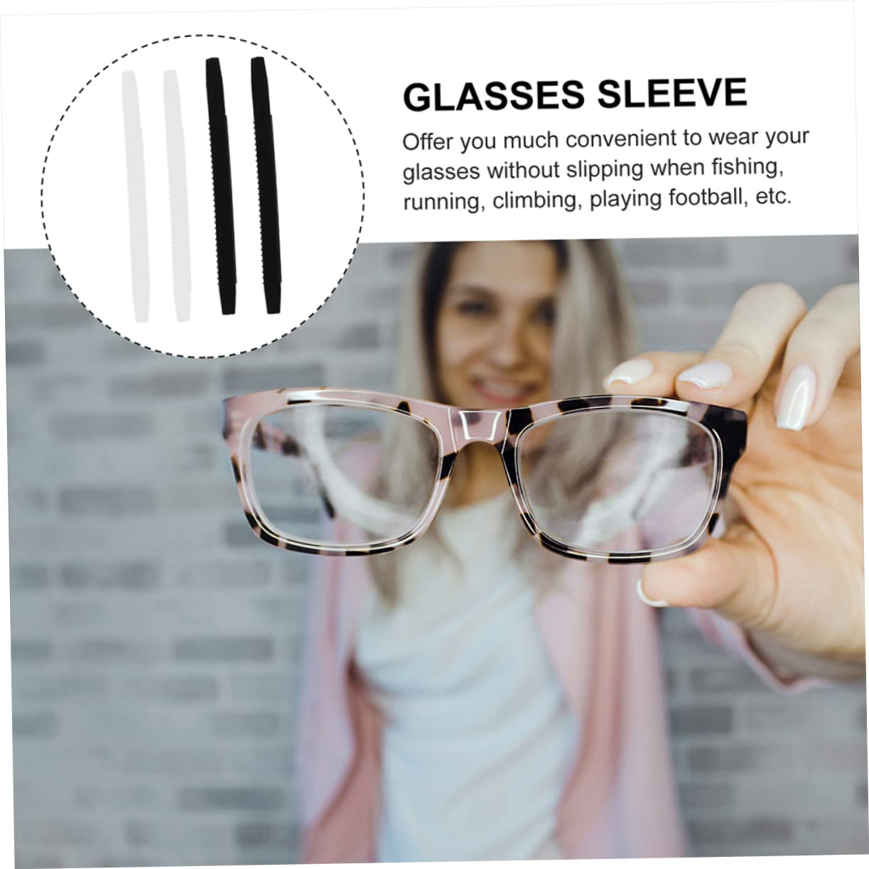 GLEAVI 120-Pack Non-Slip Glasses Grips & Silicone Ear Hooks - Anti-Slip Eyewear Accessories for Glasses Frames, Leg Warmers, and Holders - Perfect for Reading, Sports, and Daily Wear
