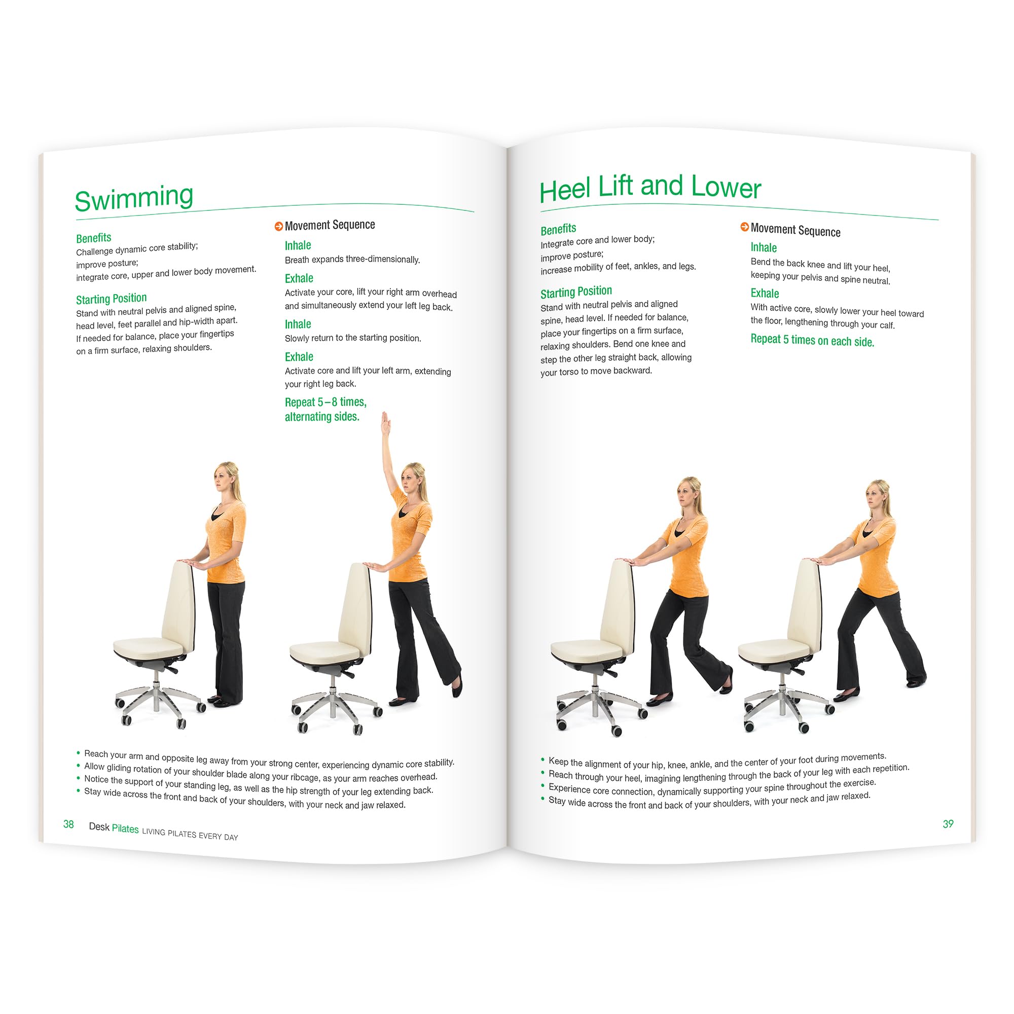 Desk Pilates: Daily Living Pilates Exercises for Office Workers & Home Fitness