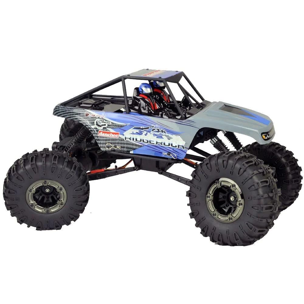 DANCHEE RidgeRock 4WD Electric Rock Crawler 1/10 Scale Ready-to-Run RC Truck - Off-Road Adventure, Trail Crawling & Backyard Fun - Blue