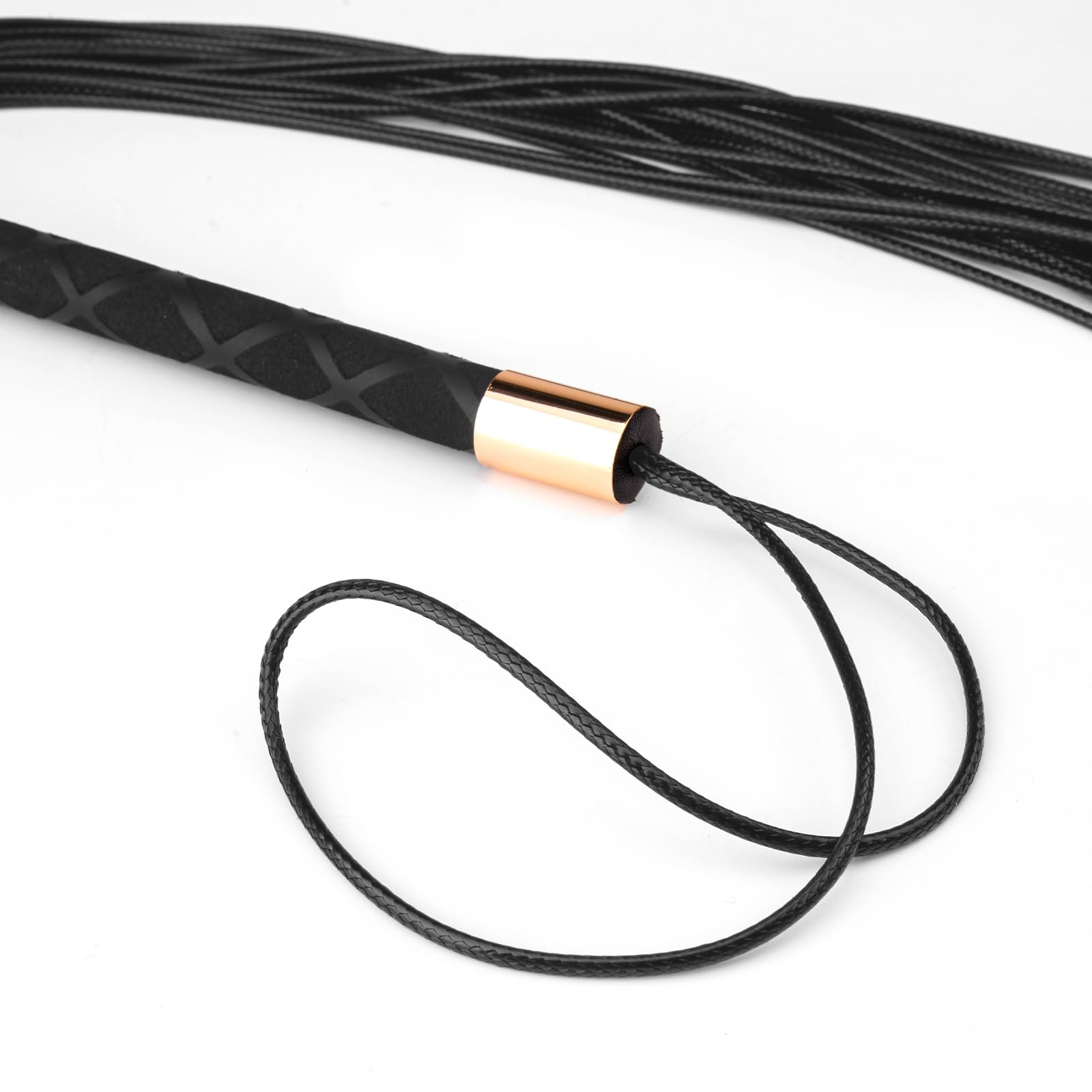 Premium Faux Leather BDSM Whip for Couples - Adult Bondage Flogger & Spanking Paddle for Sensual Play - Black S&M Toy for Roleplay, Fetish & BDSM Scenes - Perfect for Bedroom Fun & Sensual Exploration