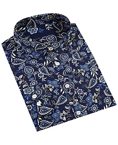 Navy Blue Paisley Sunflower