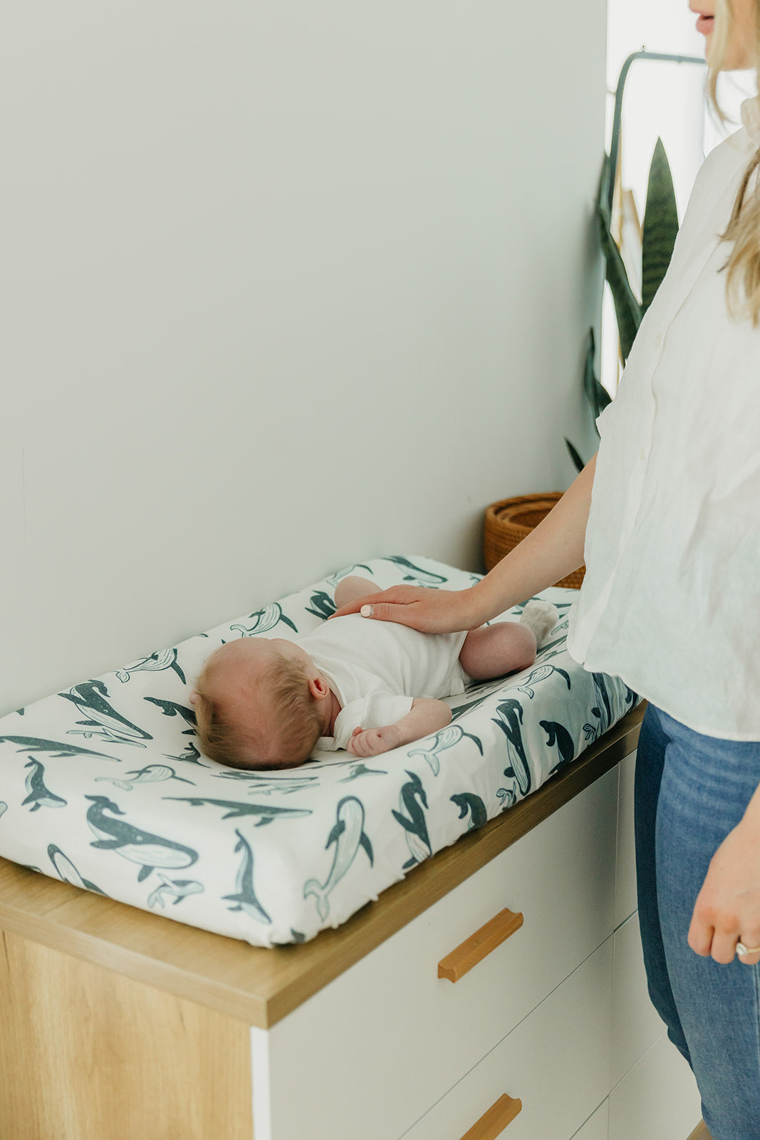 Premium Soft Knit Diaper Changing Pad Cover - Breathable & Washable Baby Changing Mat Cover for Nursery, Travel & On-the-Go Diaper Changes