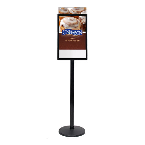 14x22 Heavy Duty Steel Poster Stand Sign Holder with Quick Top Loading Frame - Perfect for Trade Shows, Retail Displays & Outdoor Events