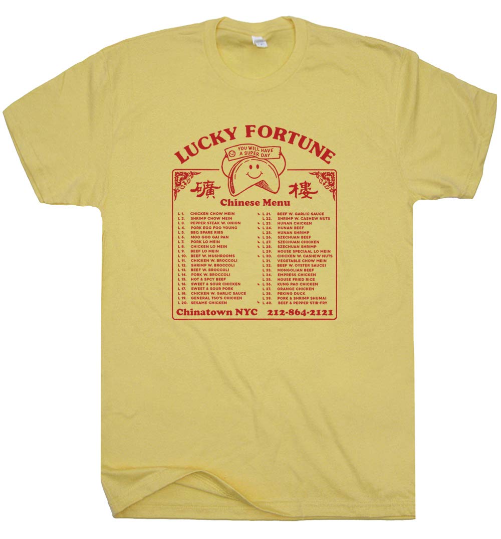 Funny Chinese Food Graphic T-Shirt - Fortune Cookie Sushi Ramen Noodles Sriracha Retro Tee for Men & Women | Great for Asian Cuisine Lovers, Foodies & Casual Wear