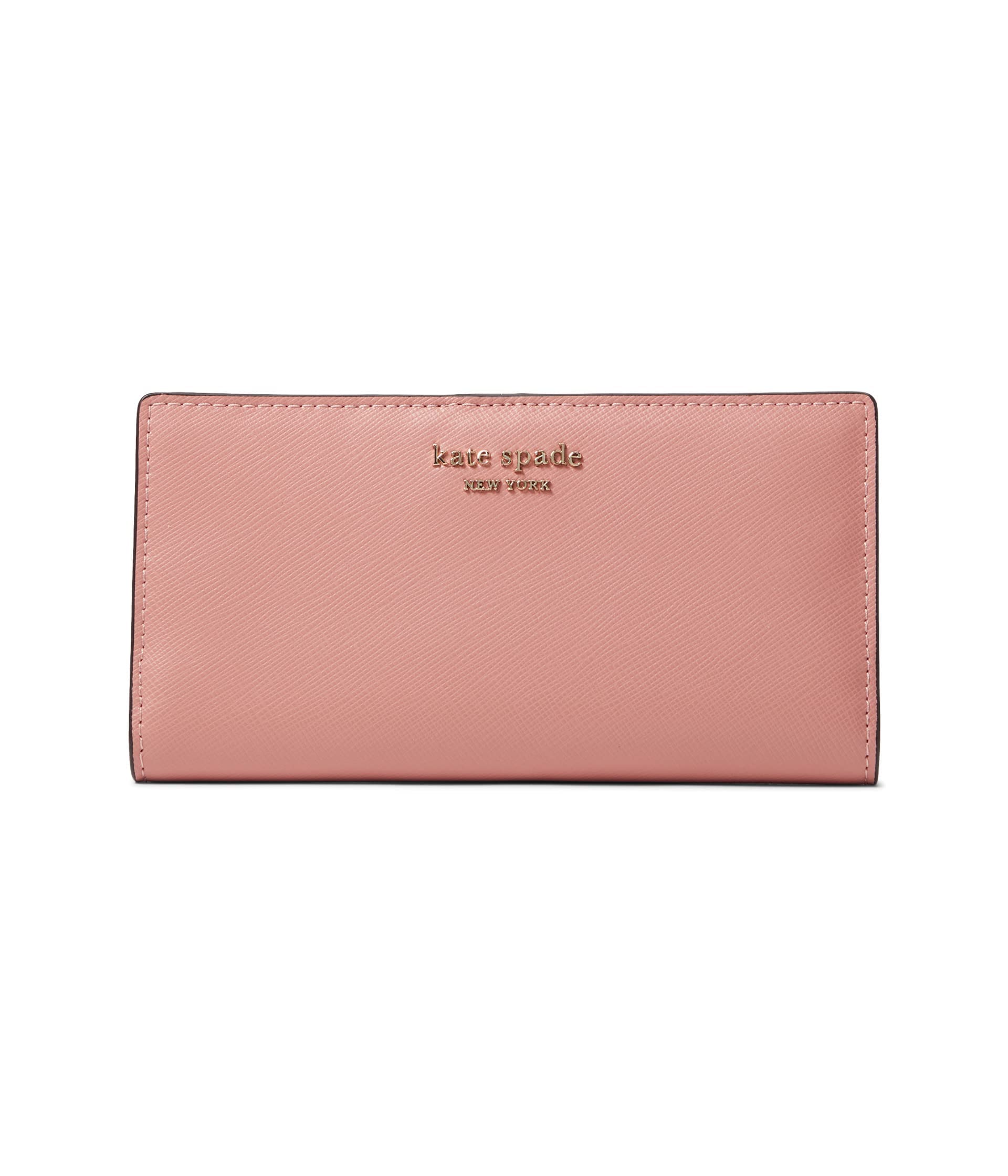 Kate Spade New York Spencer Slim Bifold Wallet for Women - Genuine Leather Credit Card Holder with RFID Protection - Perfect for Everyday Use, Travel & Gift Giving