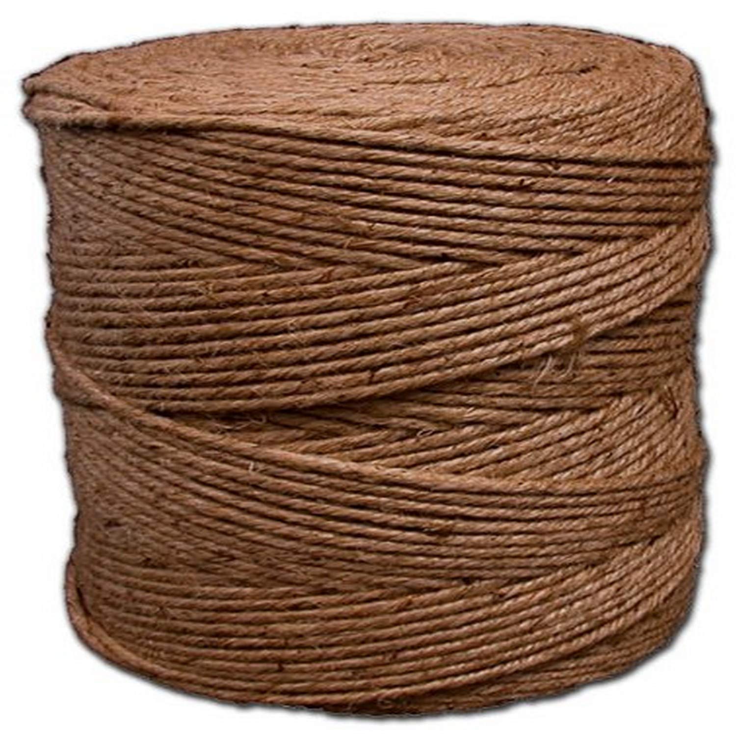 T.W Evans Cordage 13-250 2-Ply 28 Jute Twine - 50-Pound Single End Reel | Heavy-Duty Natural Fiber Rope for Gardening, Farming, Crafts & DIY Projects