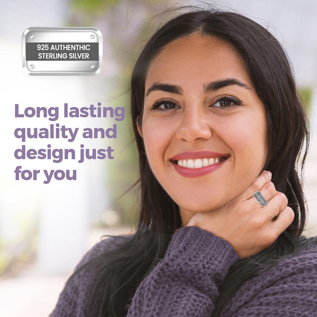 925 Sterling Silver Mom Spinner Ring for Women - Elegant Spinning Band Jewelry Gift for Mother's Day, Birthday & Anniversary | Perfect for Everyday Wear, Special Occasions & Heartfelt Gifting