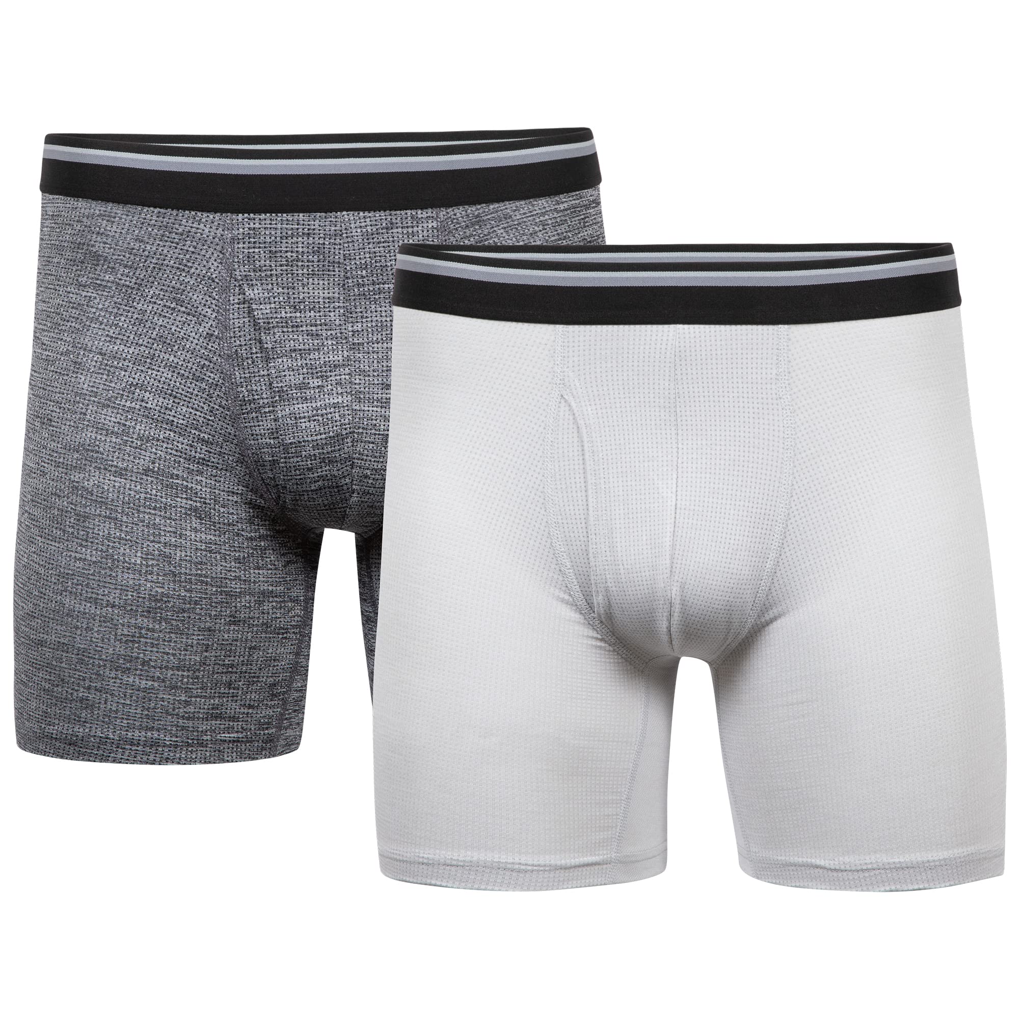 Gildan Men's Performance Driftknit Boxer Briefs - 2 Pack, Moisture Wicking & Breathable Underwear for Active Lifestyles | Gym, Running, Everyday Comfort