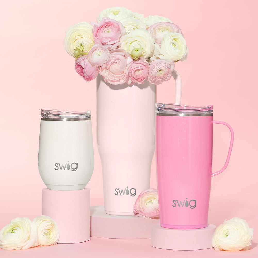 22oz Shimmer Bubblegum Insulated Travel Mug - Leak-Proof Stainless Steel Tumbler with Lid for Coffee, Tea & Cold Drinks - Perfect for Commuting, Camping & Office Use