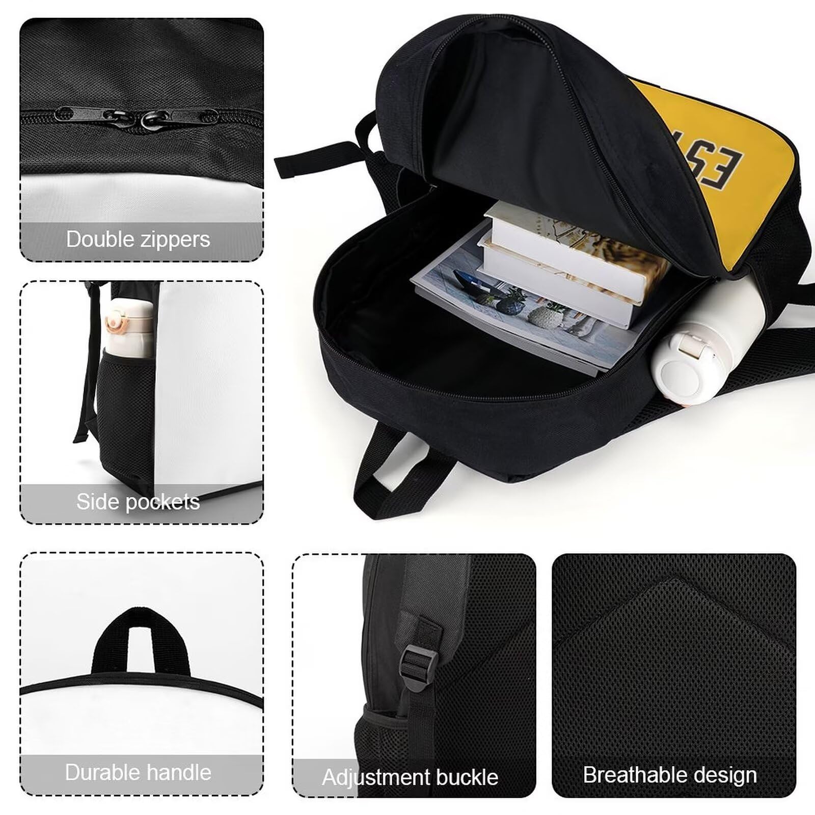 San Diego Custom Shoulder Backpack - Baseball Sports Backpack for School & Outdoor Activities - Perfect Gift for Sports Fans - Ideal for Travel, Gym & College Campus Use