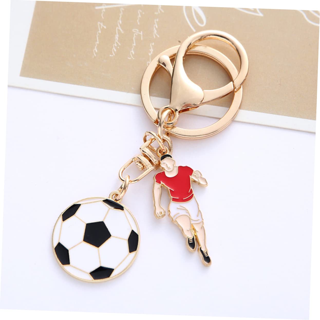 Yardwe 16 Pcs Football Keychain Set - Zinc Alloy Sports Key Rings for Men & Women - Perfect for Football Fans, Gifts, and Team Spirit Accessories - Use for Keys, Bags, Backpacks, and Sports Gear