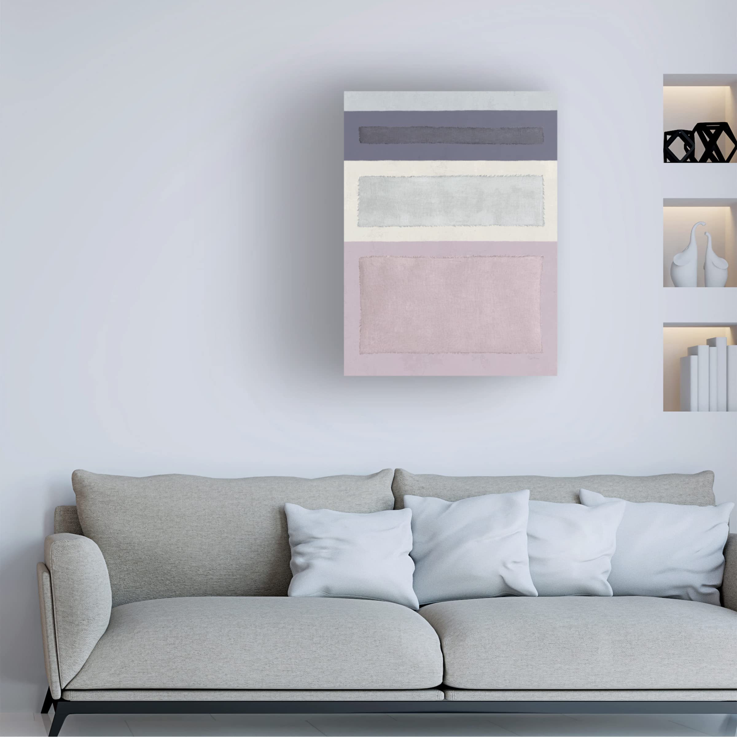 Piper Rhue 'Painted Weaving IV FB' Canvas Wall Art Print - Modern Abstract Painting for Living Room, Bedroom & Office Decor