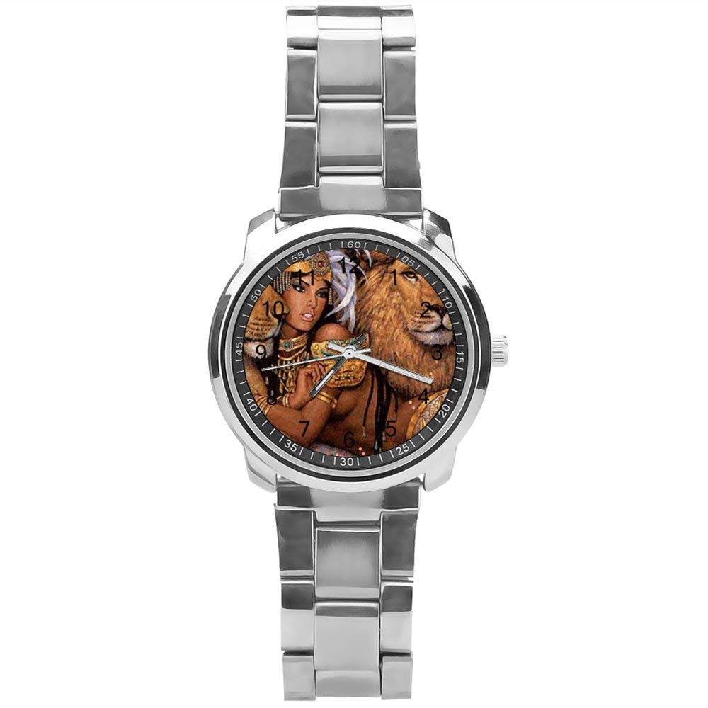 Yolocal Lions Analog Wrist Watch for Boys - Stainless Steel Strap, Durable & Stylish - Perfect for School, Sports & Everyday Wear