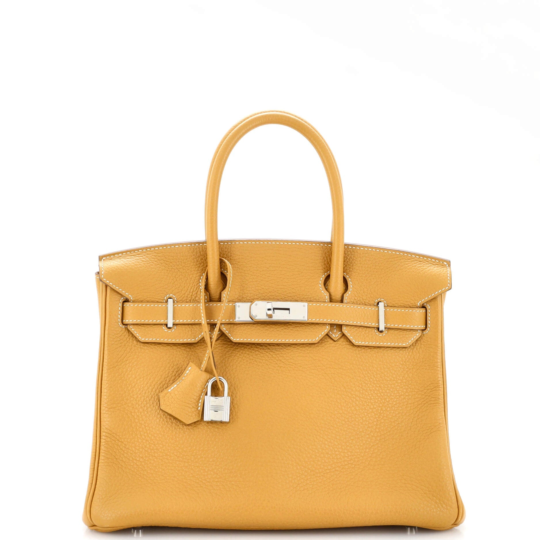 Authentic Hermes Birkin 30 Handbag in Natural Sable Clemence Leather with Palladium Hardware - Luxury Designer Tote for Women, Perfect for Work, Travel & Special Occasions