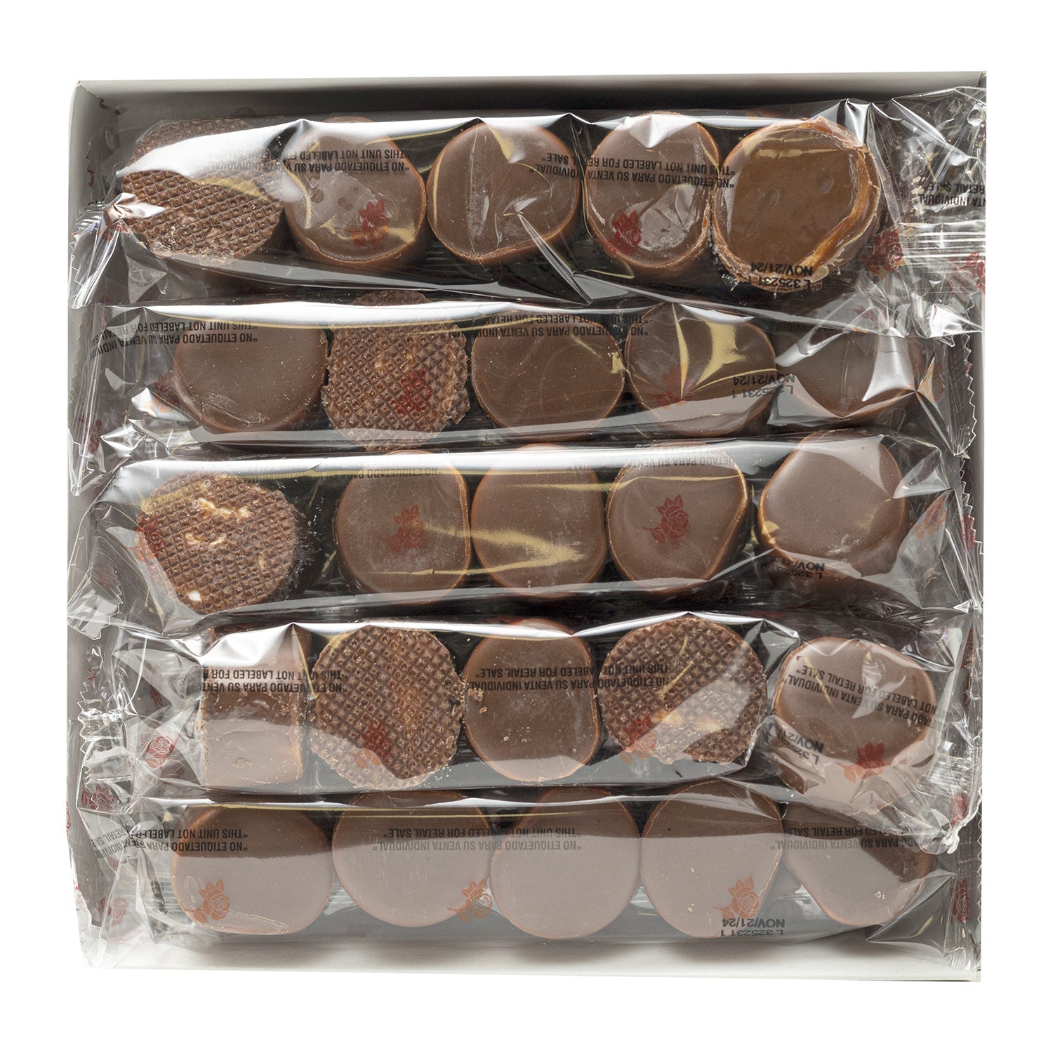 De La Rosa Chocolate Covered Peanut Candies | 50 Count Box | Mexican Candy for Parties, Gifts & Snacking