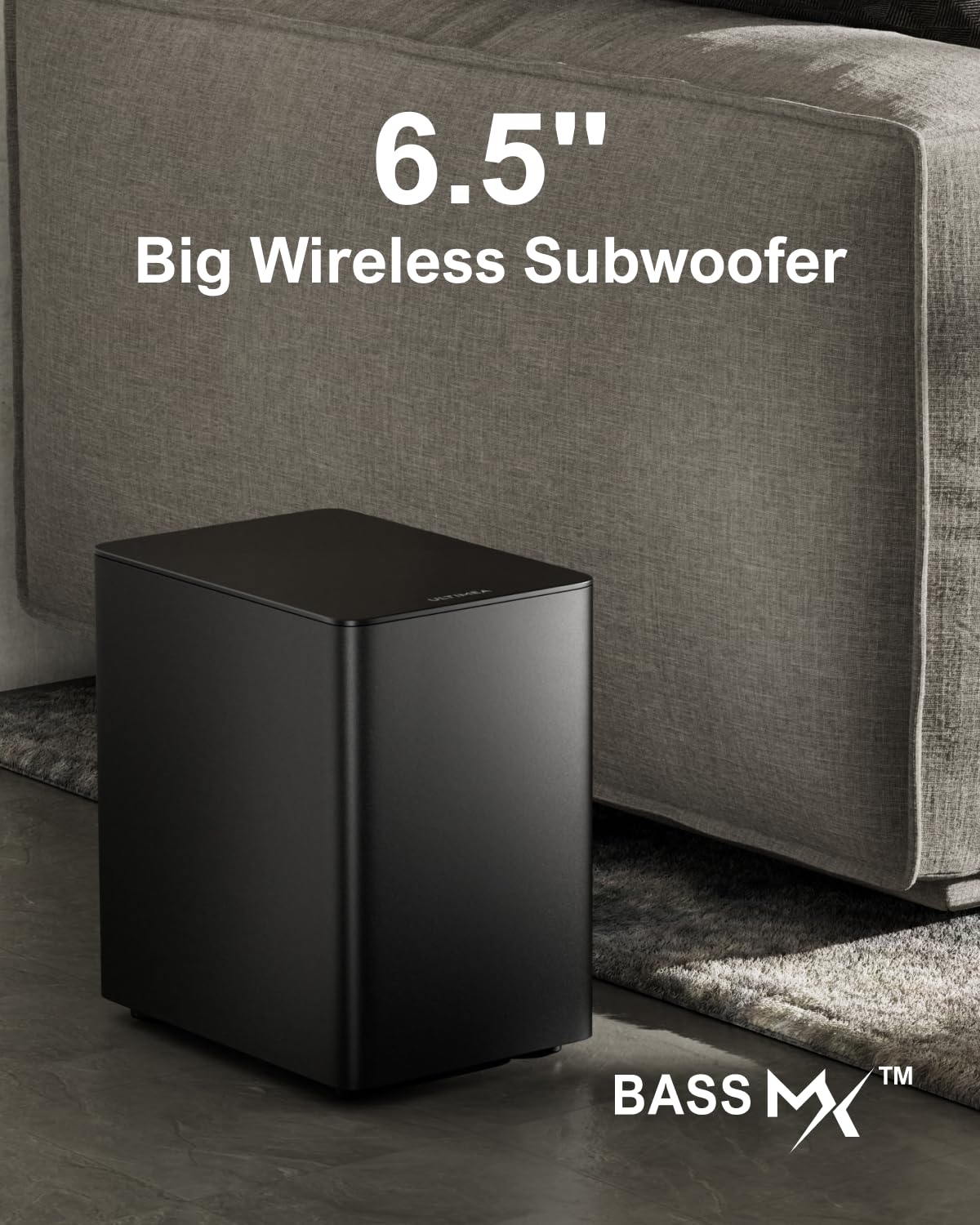 ULTIMEA D80 7.1 Channel Dolby Atmos Sound Bar System with 460W Power & Wireless Subwoofer - Home Theater Surround Sound for TV, Movies & Gaming - Includes 4 Wired Speakers & Smart App Control (2025 Upgrade)