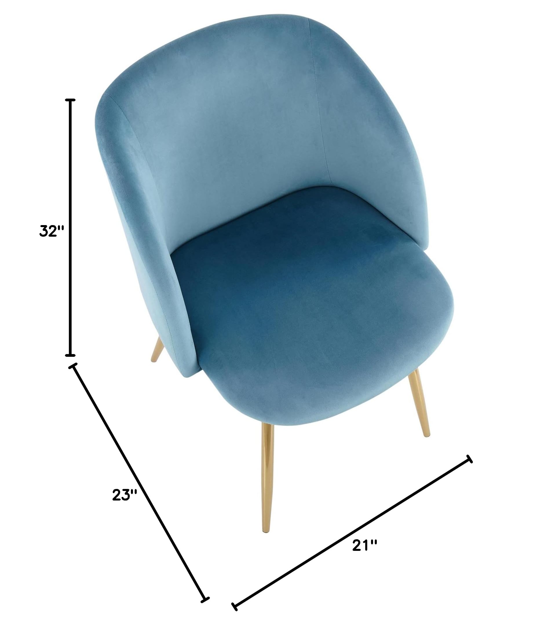 LumiSource Fran Upholstered Dining Chairs Set of 2 - Modern Contemporary Kitchen Chairs for Dining Table | Perfect for Home, Restaurant & Office Use