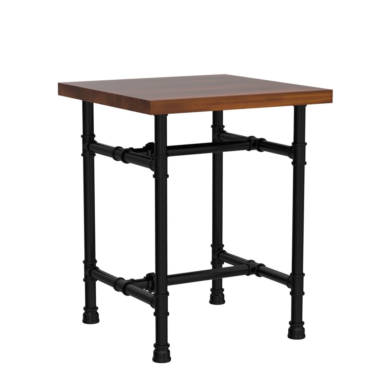 24 Inch Industrial Rustic Iron Pipe Entry Table - Rustic End Table, Coffee Table & Side Table with Metal Legs for Living Room, Dining Room & Bar | Perfect for Home Decor & Small Space Furniture