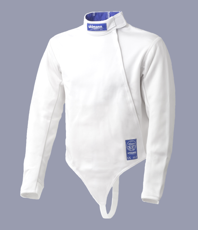Uhlmann FIE Men's 800N Royal Fencing Jacket - Premium Protection for Competitive Fencing & Training