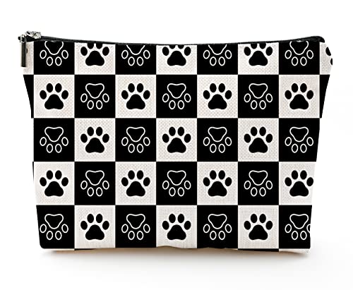 Black and White Plaid Dog Paws