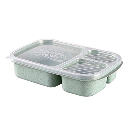 Eco-Friendly Wheat Straw Bento Lunch Box - Microwave Safe Food Container for Meal Prep, Picnic & Office Lunch - Durable & Leak-Proof Storage Organizer for Fruits, Snacks & Leftovers