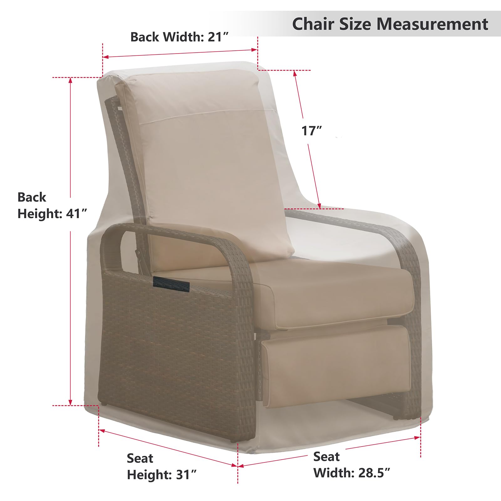 **Skypatio Waterproof Patio Chair Cover - All-Weather Outdoor Furniture Storage Protector (Khaki) | Perfect for Patio, Garden, and Deck Chairs**
