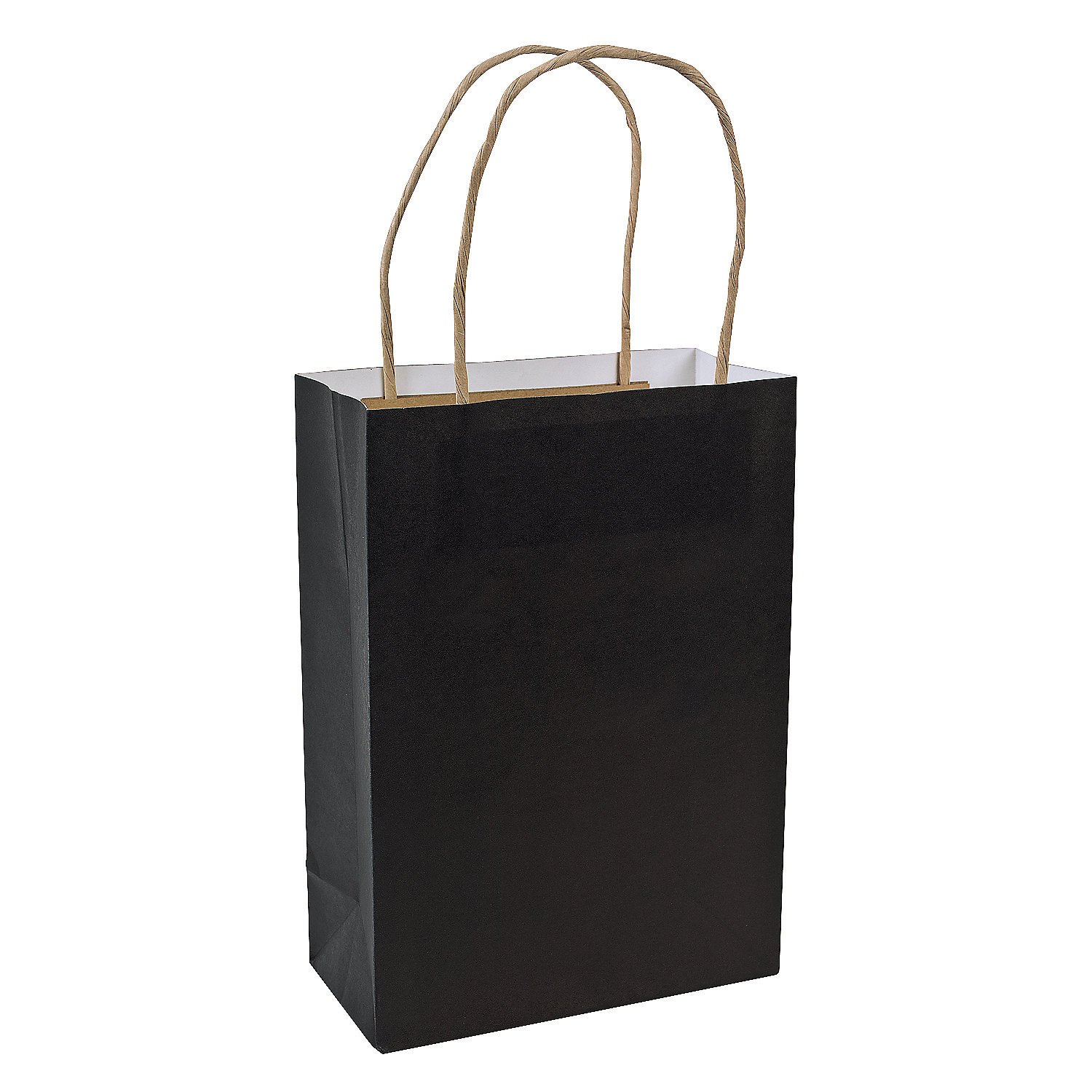 12-Pack Medium Black Craft Bags with Handles for Wedding Party Favors & Gift Wrapping - Perfect for DIY Wedding Decorations, Birthday Party Supplies, and Craft Projects