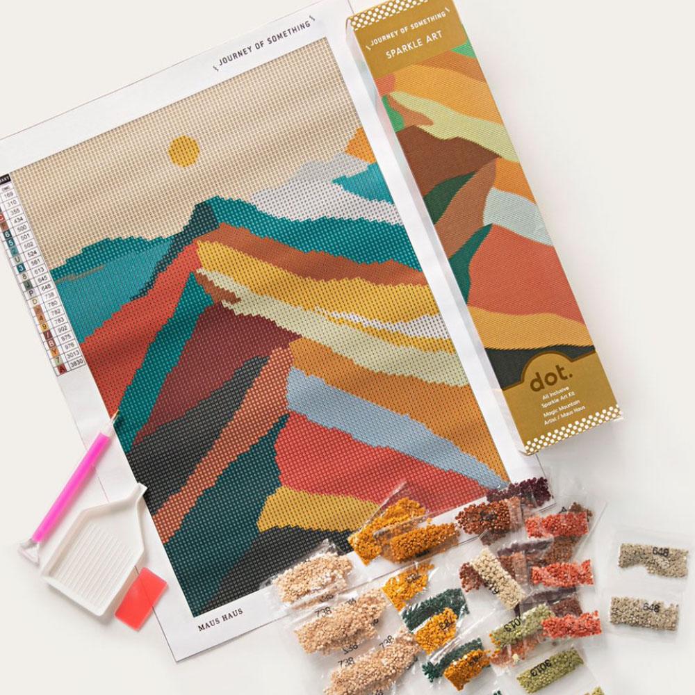 Magic Mountain Sparkle Art Kit for Kids - DIY Glitter Painting Set with 12 Colors - Perfect for Birthday Gifts & Creative Playtime