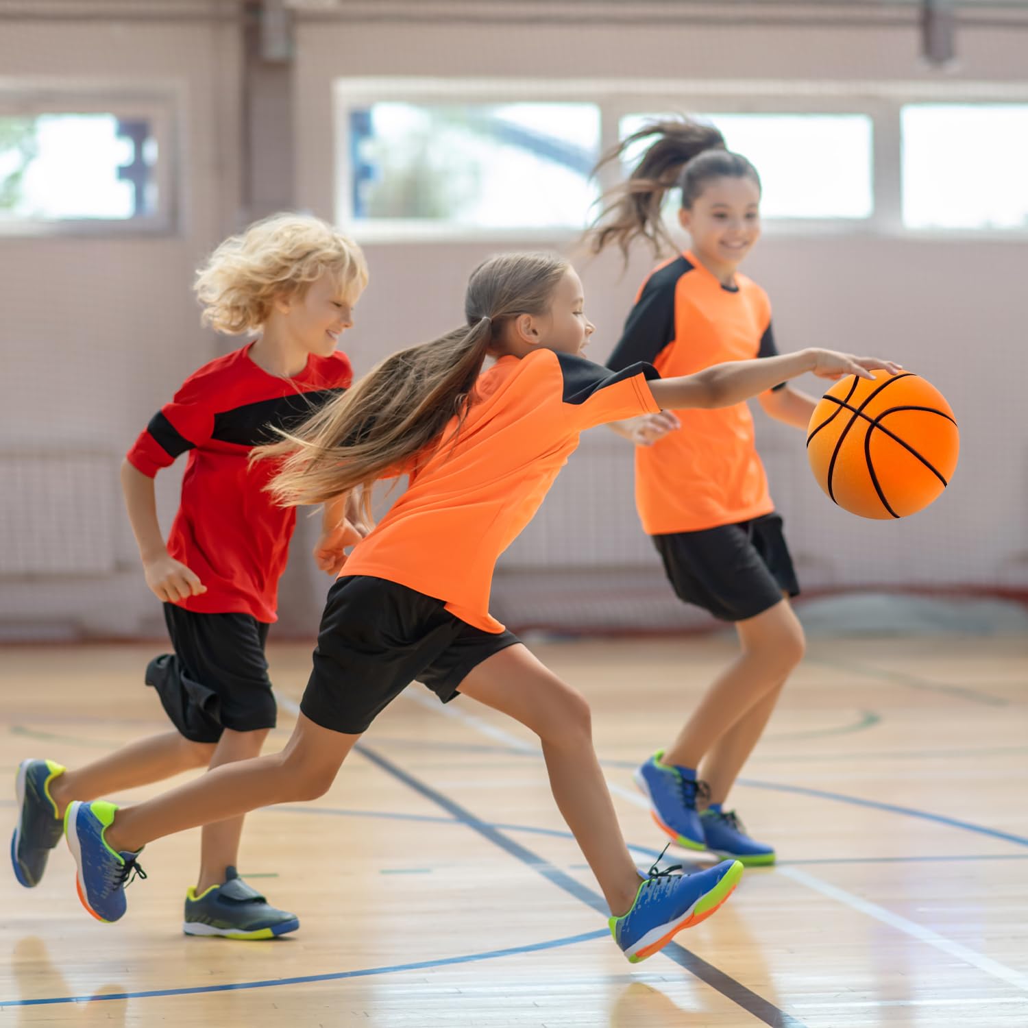 2025 Upgraded Silent Basketball - Noiseless Indoor Dribble Training Ball for Kids & Adults (Size 7-9.4 Inch) | Perfect for Apartment Practice, Late-Night Drills & Noise-Sensitive Areas