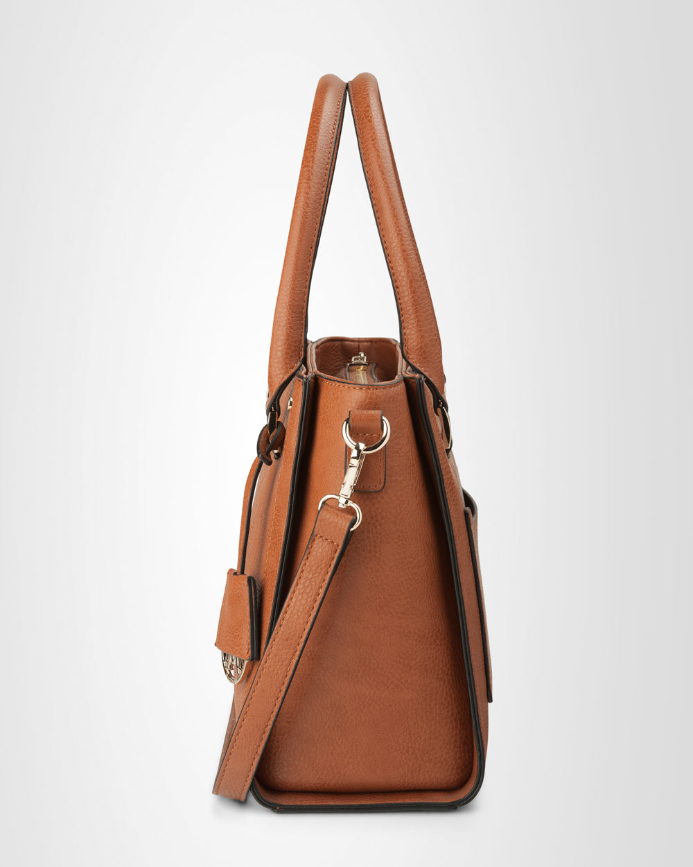 Angie Medium 3 Compartment Crossbody Satchel Bag with Detachable Leopard Print Strap - Perfect for Work, Travel & Everyday Use