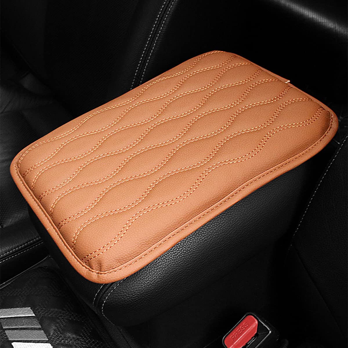Premium PU Leather Car Center Console Cover - 11.4