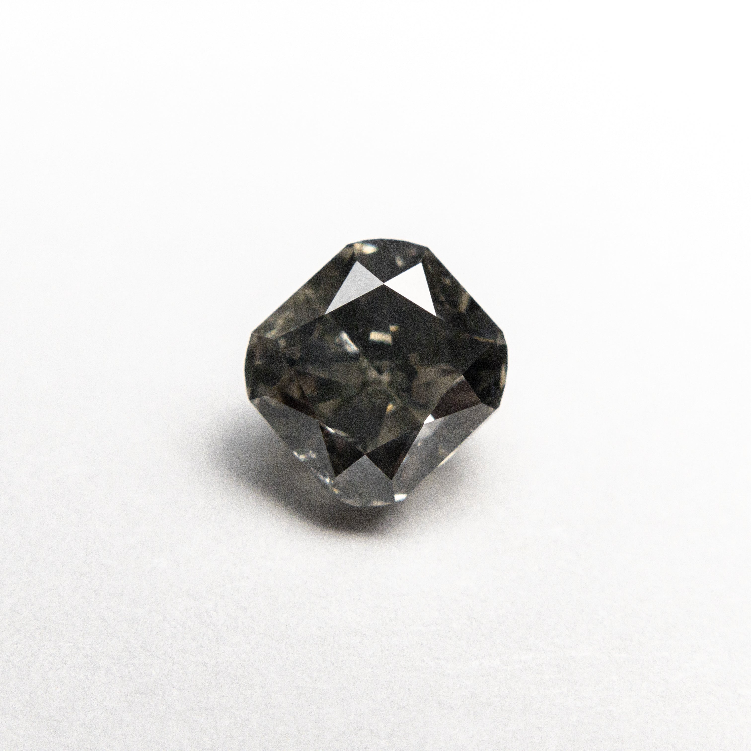 0.91ct Fancy Grey Cushion Cut Diamond (5.12x4.88x3.88mm) - SI2 Clarity, Brilliant Cut - Perfect for Engagement Rings & Fine Jewelry