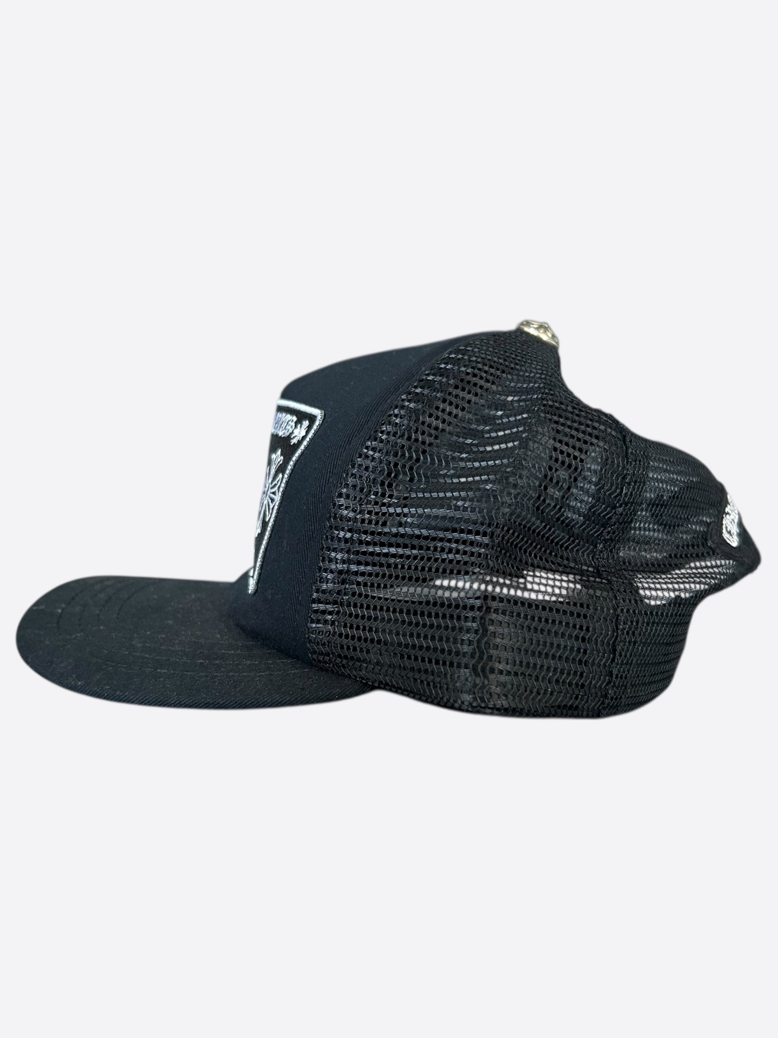 Chrome Hearts Matty Boy Black Chomper Trucker Hat for Men - Stylish Vintage Trucker Cap for Streetwear & Hip Hop Fashion