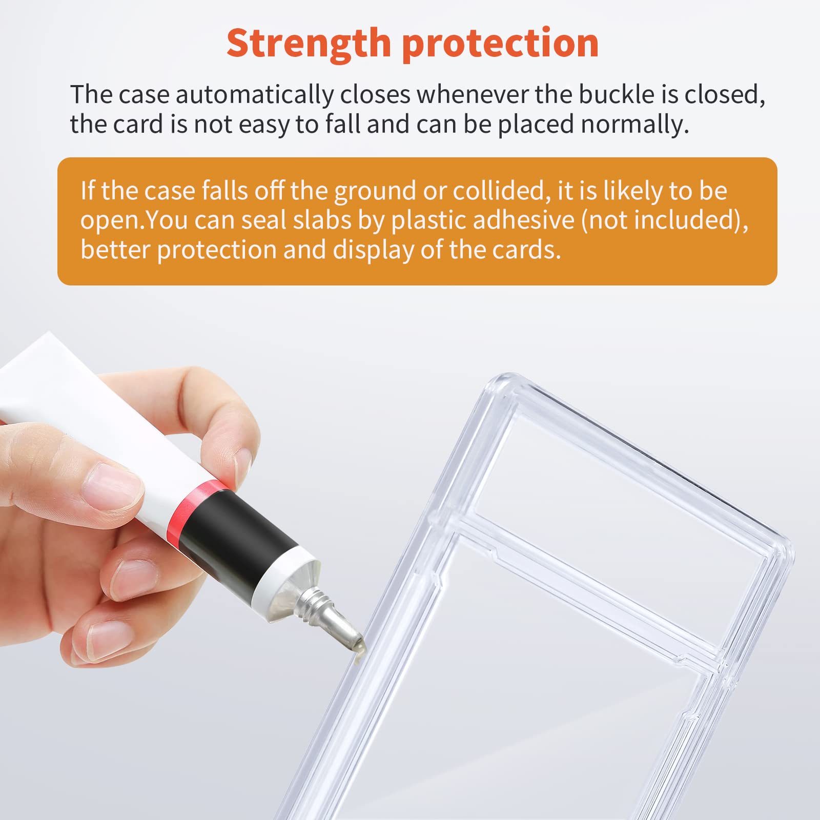 60 Pack Clear Acrylic Baseball Card Holders with Label Position - Standard & Graded Trading Card Protectors for Sports, Game, and Collectible Cards - Perfect for Storage, Display, and Organization (60 Pieces)