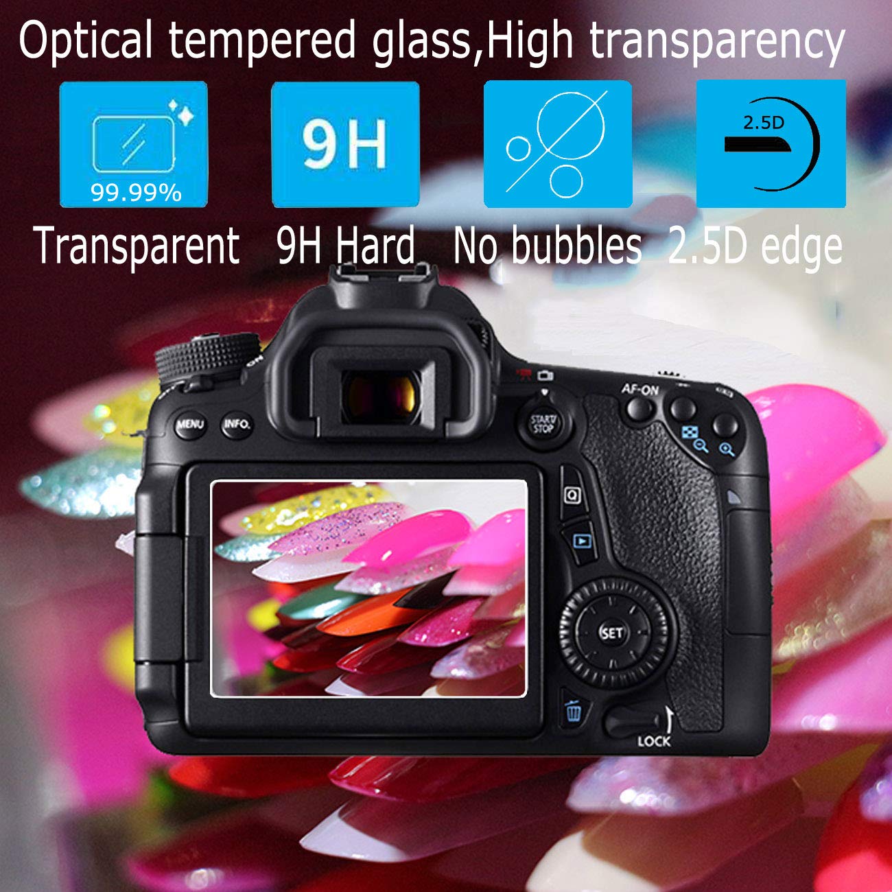 Nikon D6 D780 D850 D5 D500 D7100 D7200 D750 D810 D800 D800E Camera Tempered Glass Screen Protector - 3 Pack Anti-Scratch HD Clear LCD Protection Film for Professional Photography & Travel Shooting