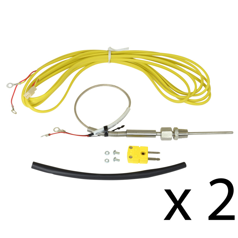 AEM Single K Type Thermocouple Kit - 2 Pack for High Temperature Measurement in Automotive, HVAC & Industrial Applications
