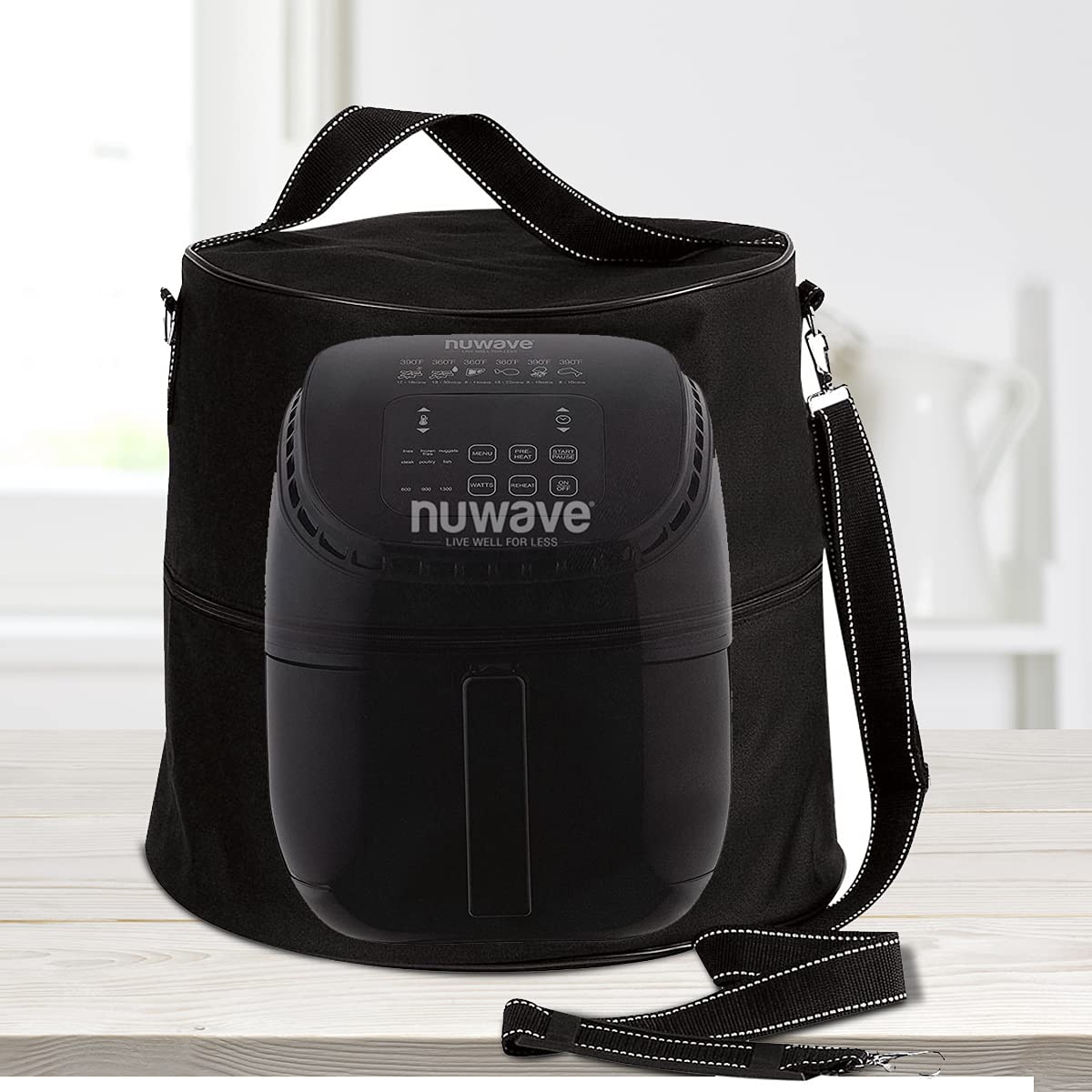 Nuwave Oven Carrying Case - Compatible with Brio Digital Air Fryer, Primo Grill Oven & Nutri-Pot Digital Pressure Cooker - Portable Storage Bag for Kitchen Appliances - Perfect for Travel, Camping & Outdoor Cooking
