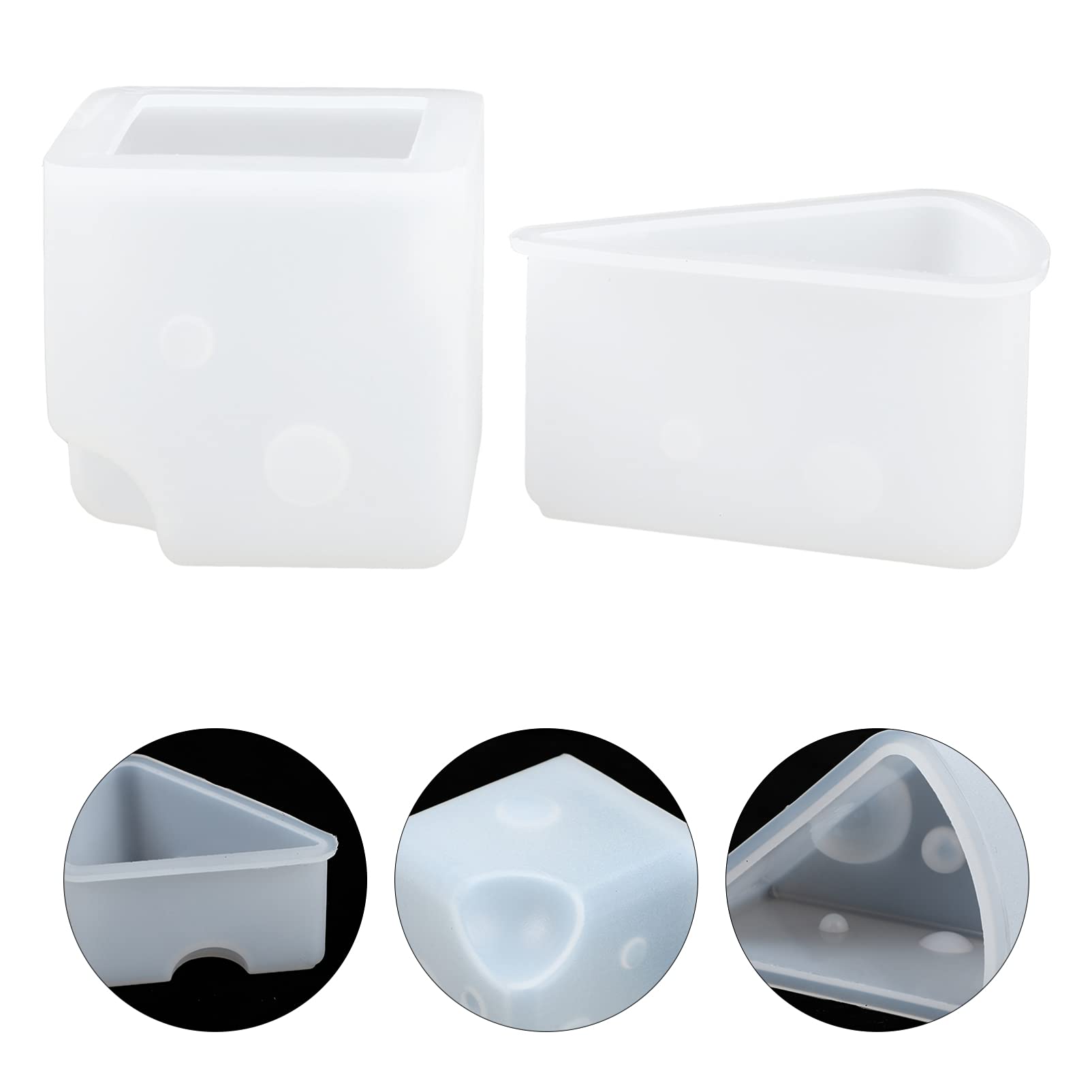 EXCEART 2-Piece Silicone Candle Mold Set for Baking, Chocolate, Resin Casting & DIY Crafts - Flower Pot Design for Cake, Cheese, Soap Making (White, French Style) | Perfect for Home Decor, Wedding Favors & Gift Making