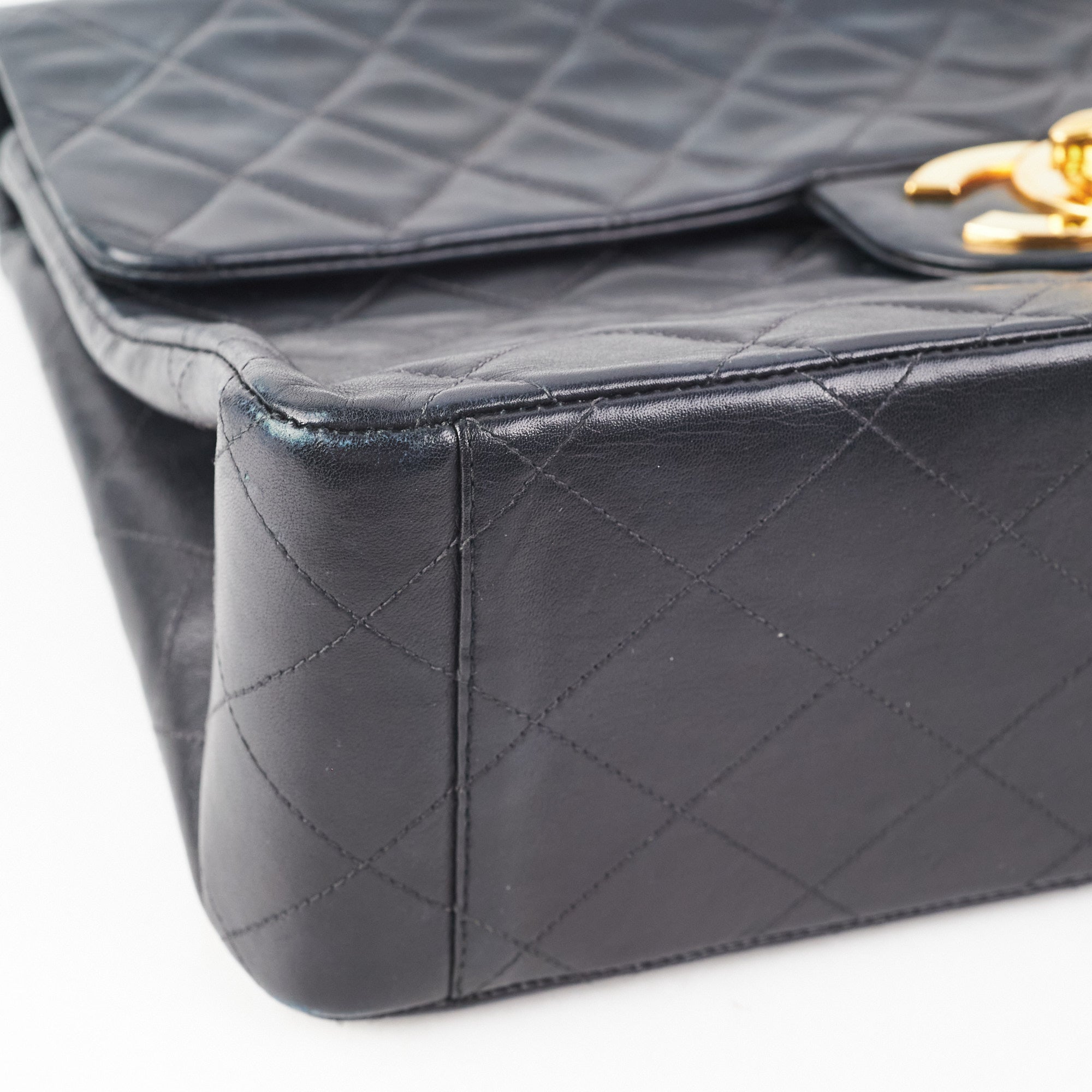 Vintage Chanel Maxi Flap Bag in Black with 24K Gold Hardware - Perfect for Luxury Fashion & Special Occasions
