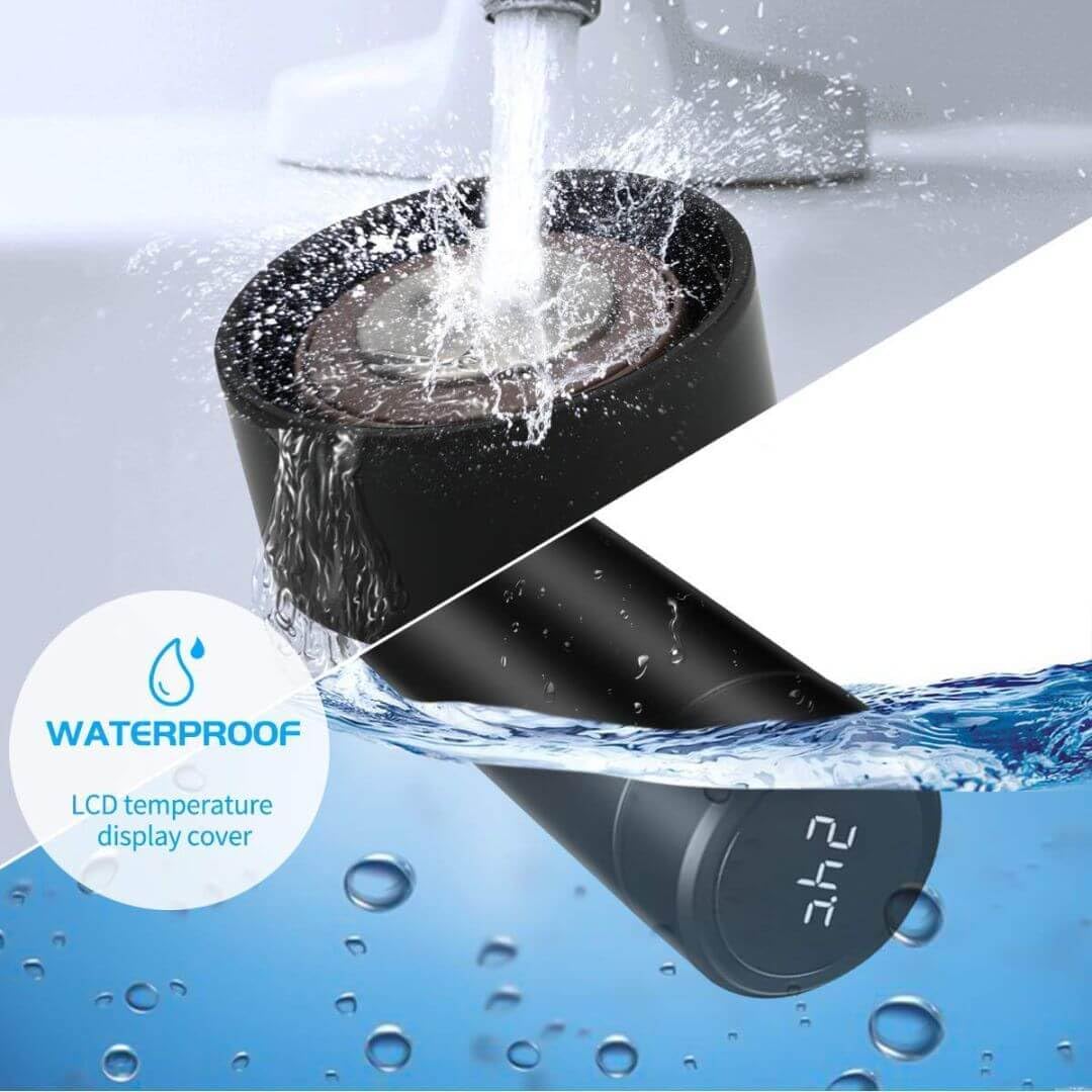 Smart LED Temp Display Insulated Water Bottle 500ml - Gym & Office Hydration