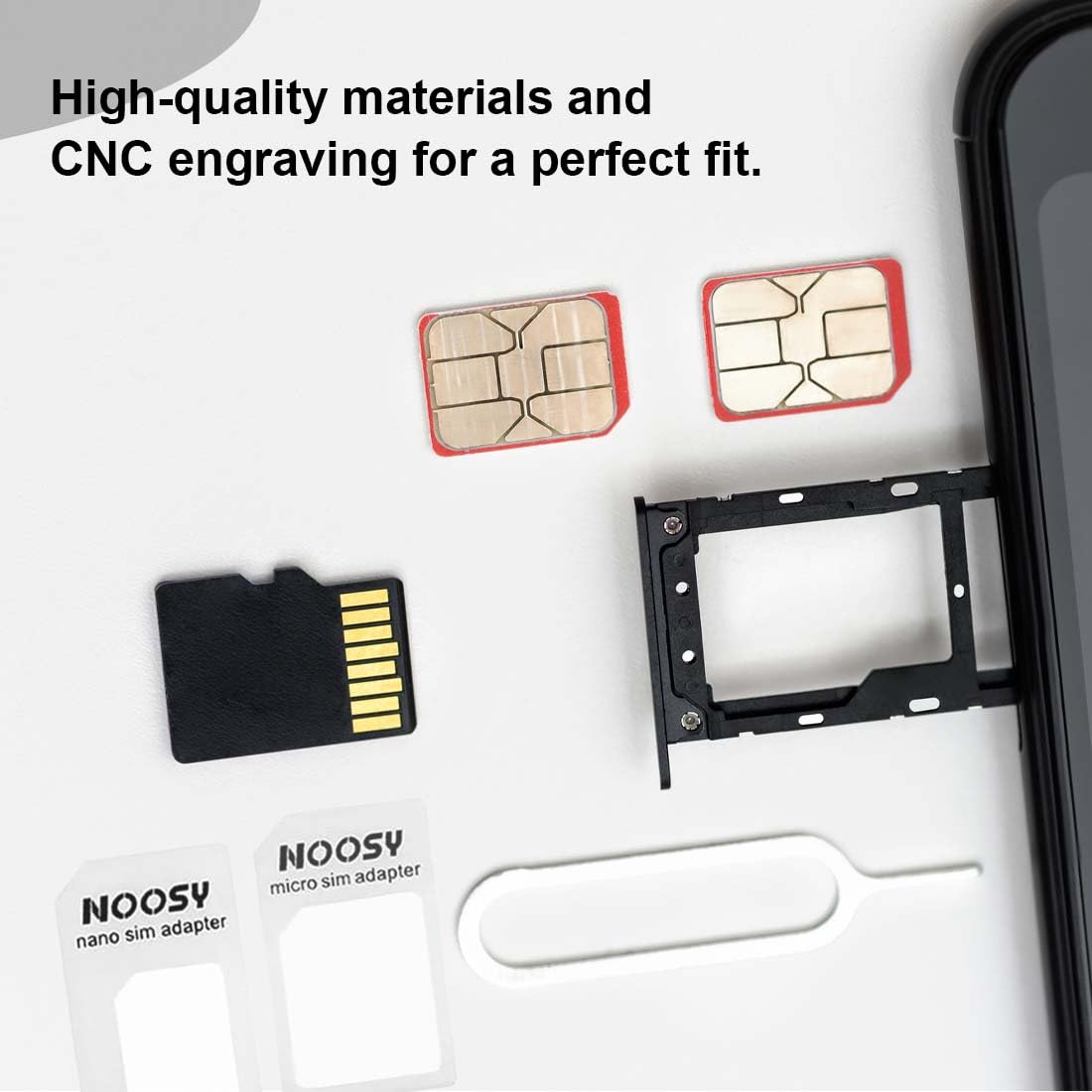 XPEX 3-in-1 SIM Card Adapter Kit - Nano/Micro/Standard SIM Adapter with Eject Tool for iPhone, Samsung & Smartphones | Perfect for Travel, Business & Switching Carriers
